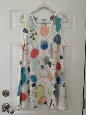 Jess & Jane June Burnout Semi Sheer Sleeveless Tunic Top Size Medium
